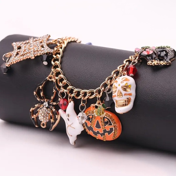 Gold Halloween Charm Bracelet - Picture 4 of 5